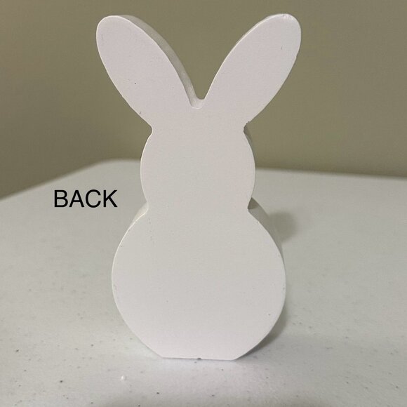 SPRING HAS SPRUNG small wood sign AND Easter Bunny springtime tiered tray decor - Picture 11 of 15